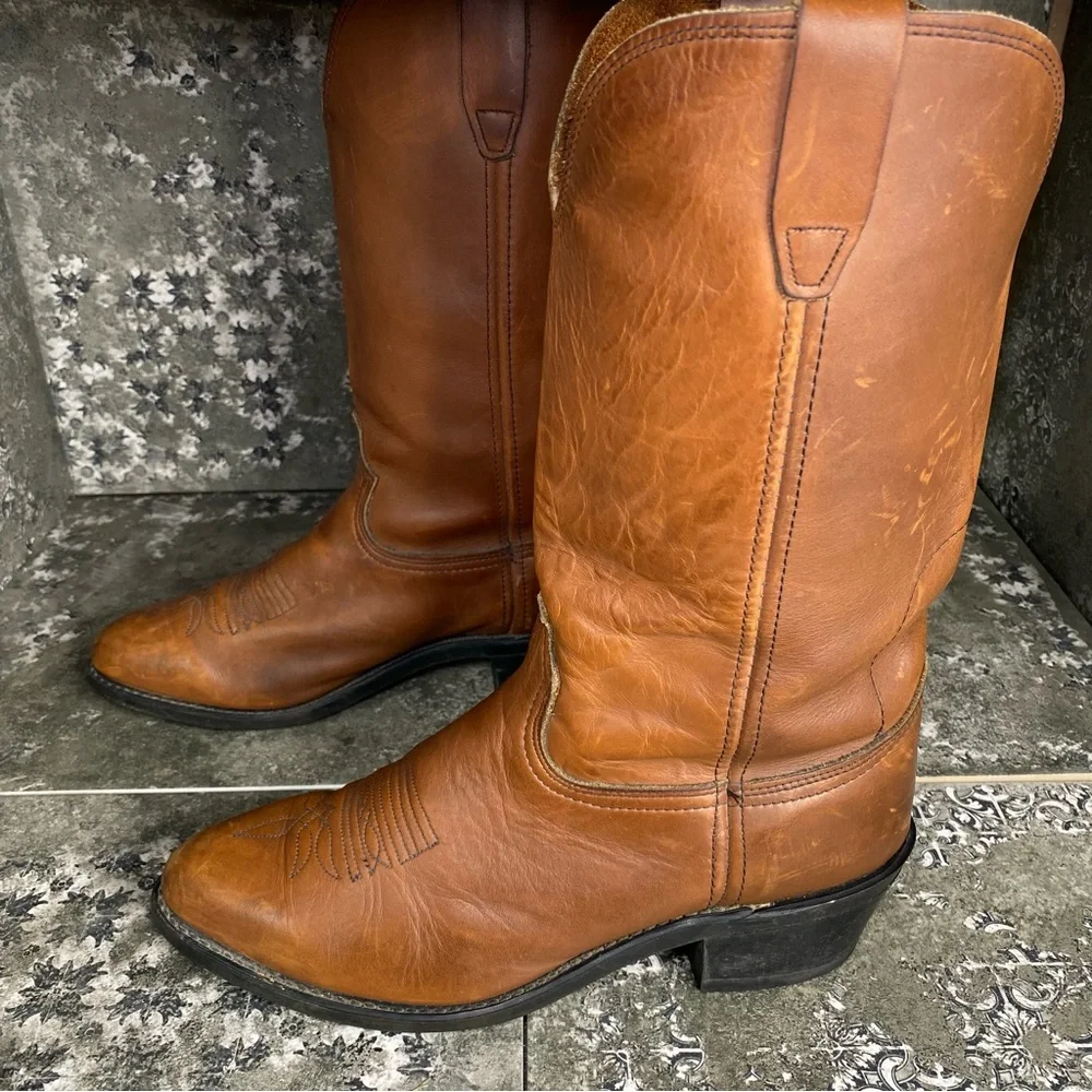 Vintage Durango Brown Cowboy & Western Boots - Picture 1 of 8